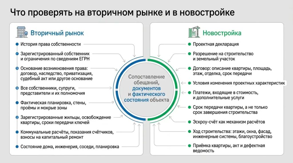 Что проверять на вторичном рынке и в новостройке